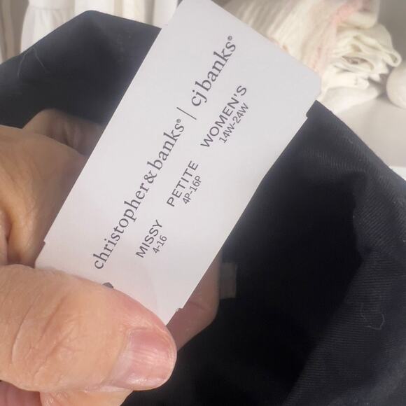 CJ Banks Women's Size 1X Black Button Up Shirt with Button Sleeve detail #3089 - Picture 7 of 10